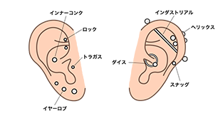 ピアス穴あけ（ピアッシング）